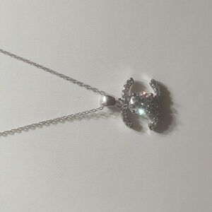 Chanel Moissanite CC 1 Carat Sterling Silver 925 Pendant 18 In Extender Necklace